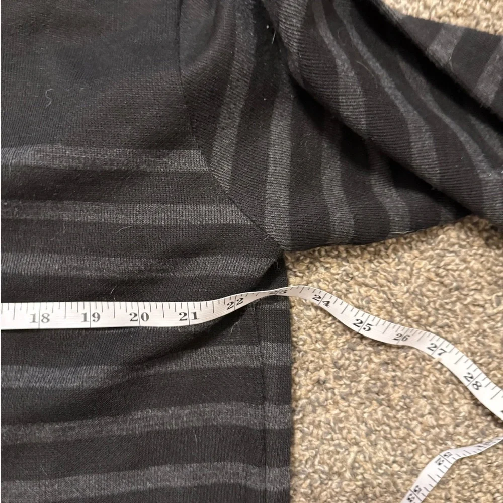Men's Black Striped Full-Zip Sweater